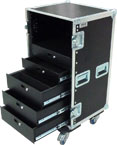 rack flight case with drawers